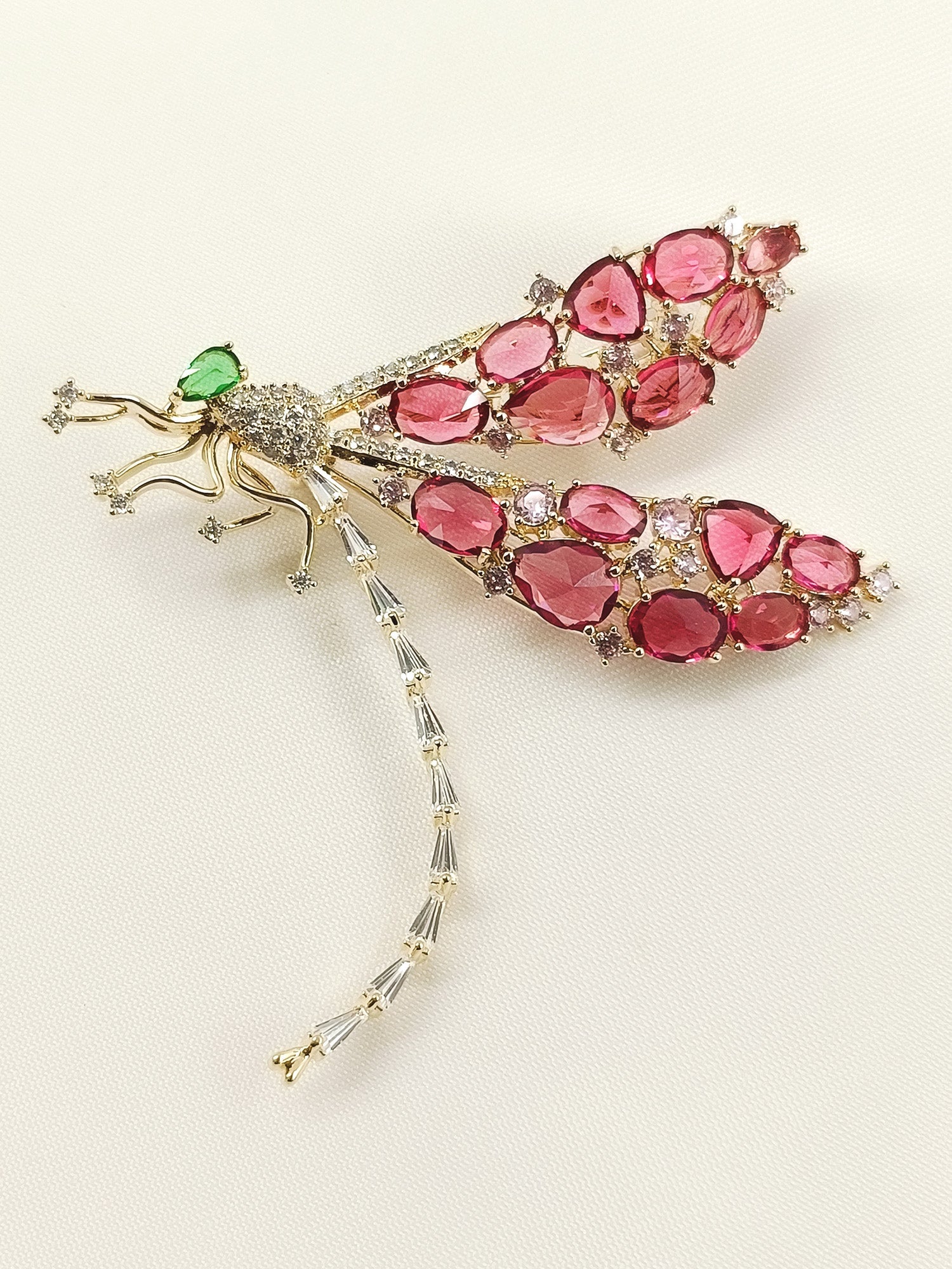 Onisa Ruby Dragonfly Brooch