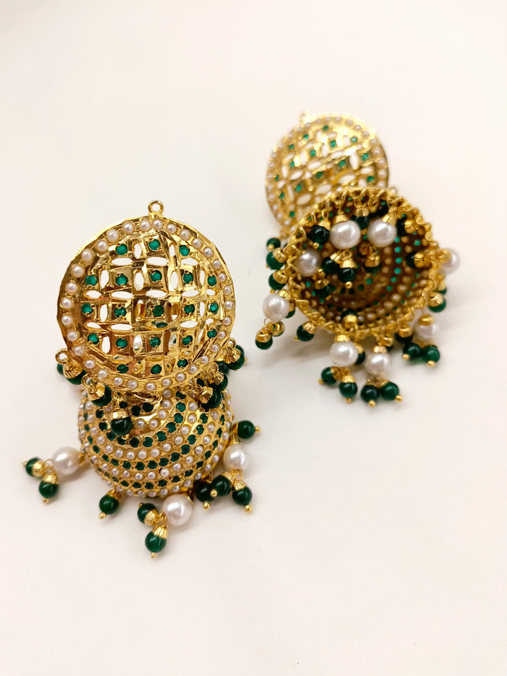 Ismita Green Jadau Jhumki