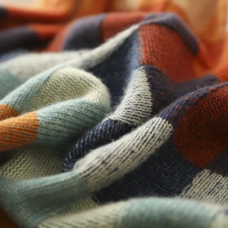 Emma Checkered Merino Sweater  - By Qivii