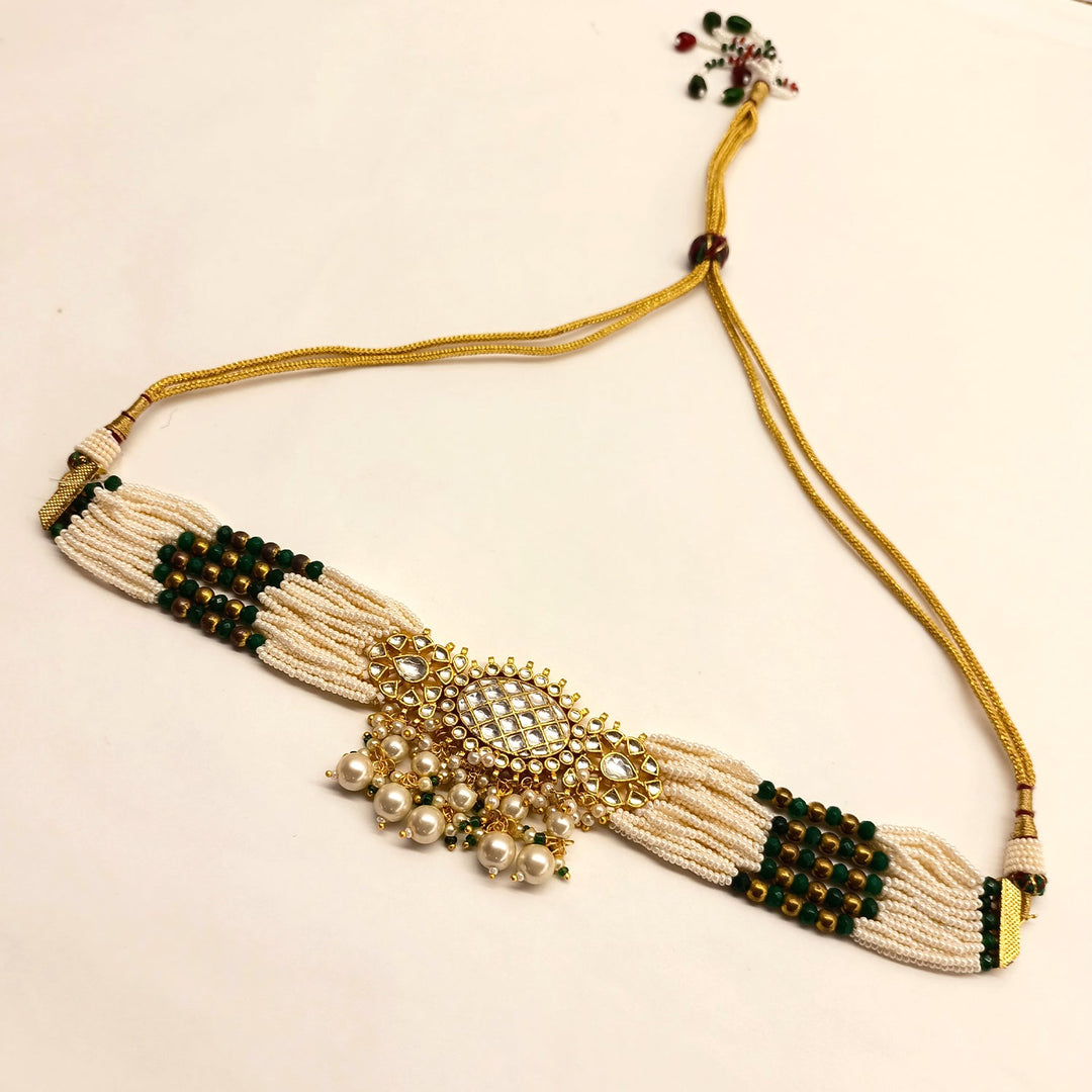 Zara Pearl Kundan Choker