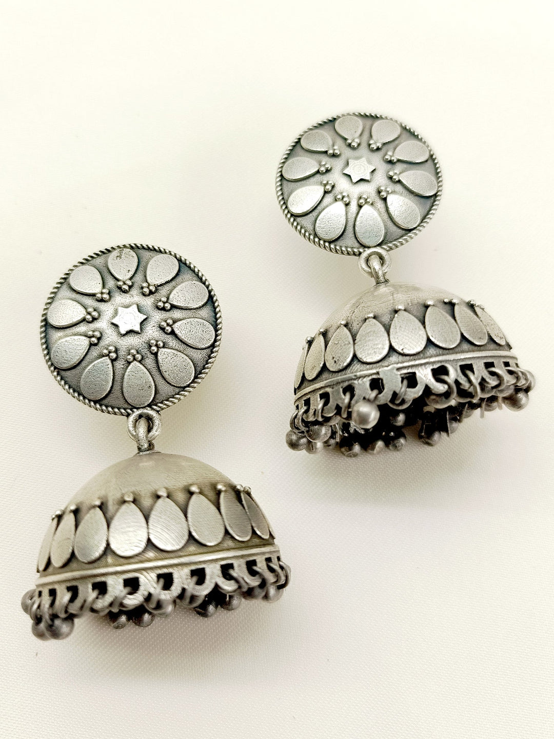 Araceli Plain Oxidized Jhumki