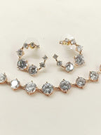 Kiona Gold American Diamond Necklace Set