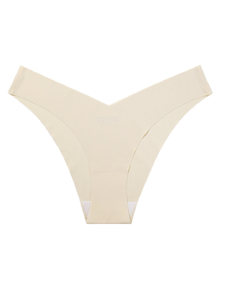 Sexy Ice Silk Low-Rise Panties Seamless Multicolor Briefs Lingerie  - By Qivii