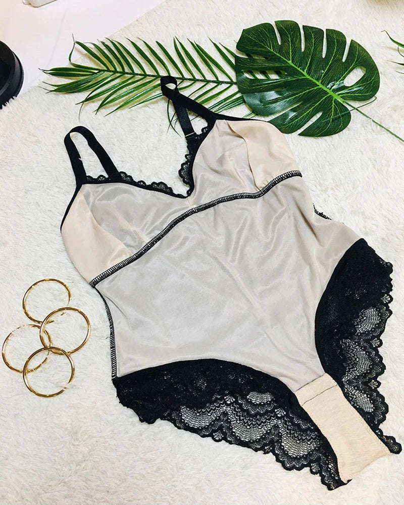 Sculpting One Piece Lace Shapewear Bodysuits  - By Qivii