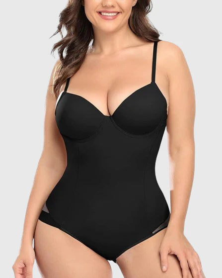 Breast Push Up Butt Lift Bodysuit Shapewear With Bra  - By Qivii