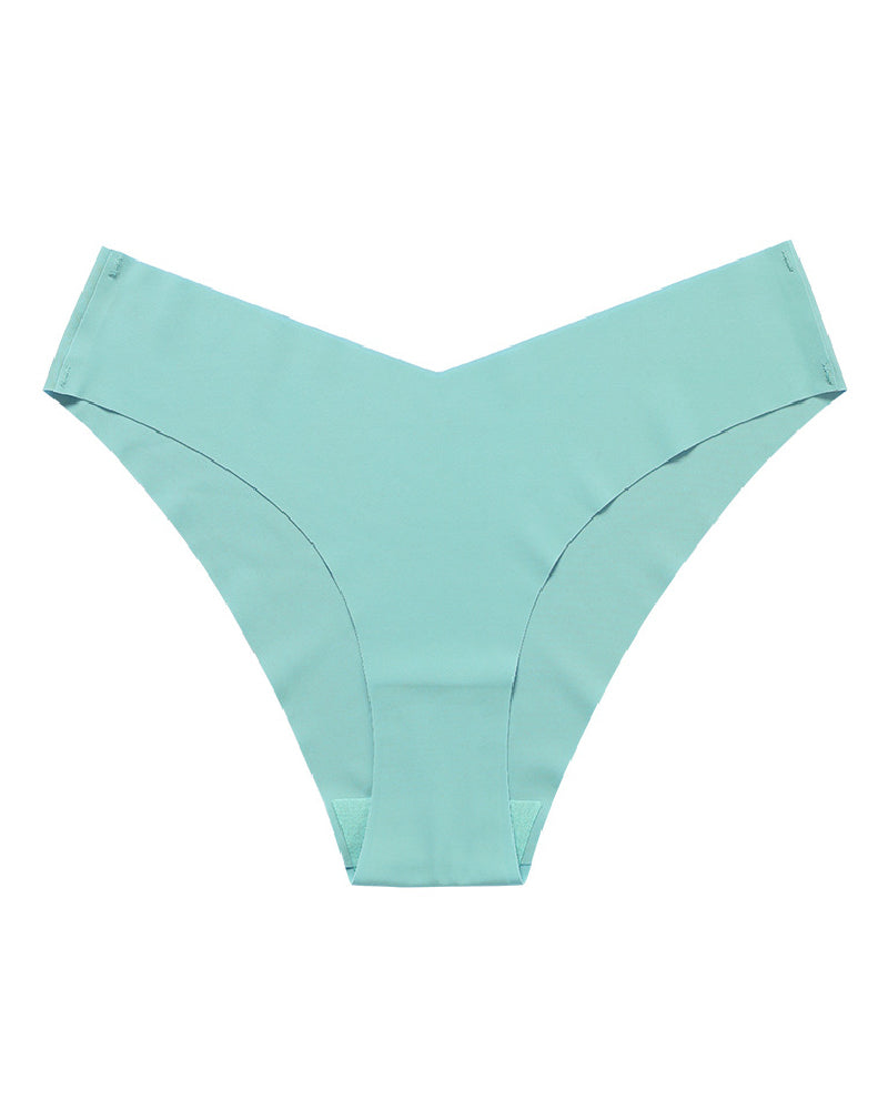 Sexy Ice Silk Low-Rise Panties Seamless Multicolor Briefs Lingerie  - By Qivii
