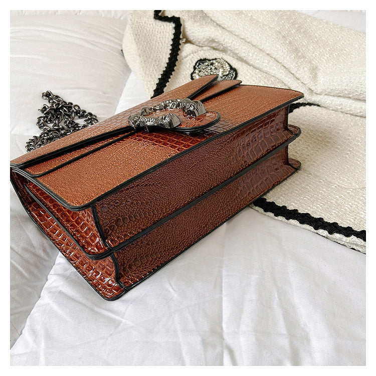 Women's Chain Flap Bag - Trendy PU Leather Shoulder & Crossbody Purse