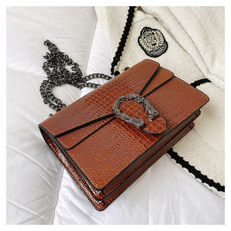 Women's Chain Flap Bag - Trendy PU Leather Shoulder & Crossbody Purse