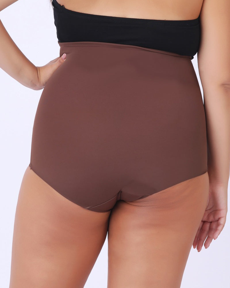 Seamless High Waist Shapewear Briefs Tummy Control Postpartum Shaping Underwear  - By Qivii