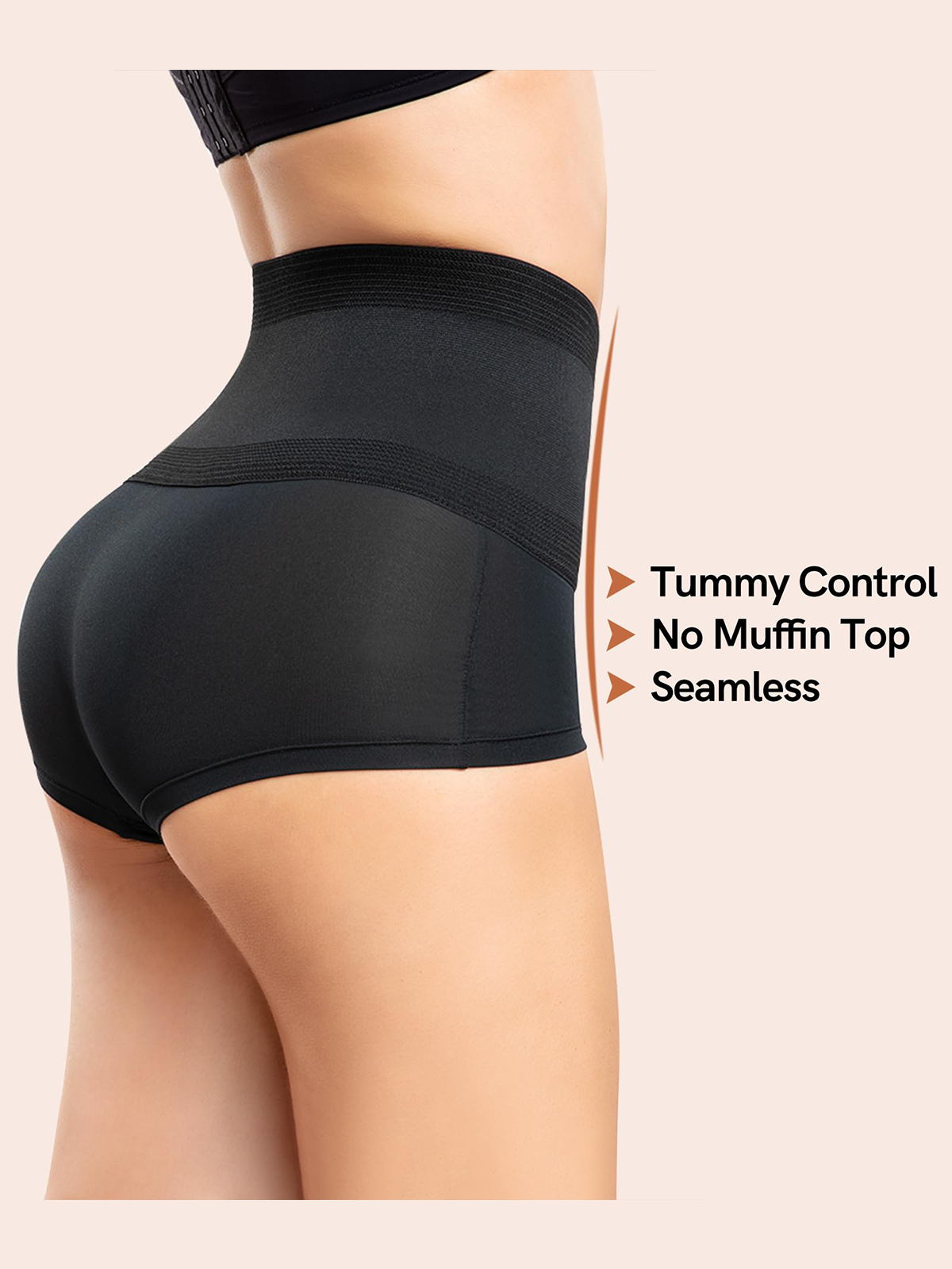 Women's Shapewear Panties Shorts Flat Tummy Invisible High Waist Shaping Underwear  - By Qivii