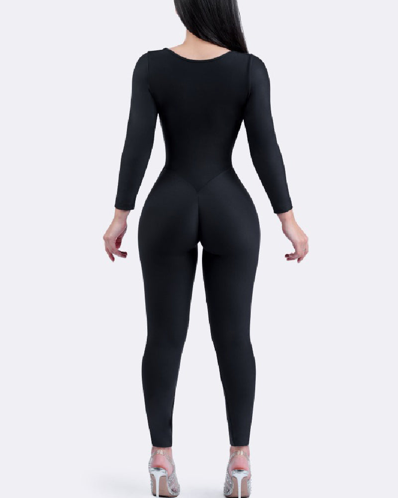 Shapshe® Seamless Full Body Shaper High Compression Butter Soft Built In Mesh Hooks Shapewear  - By Qivii