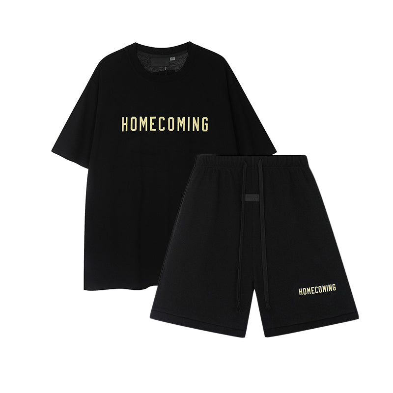 Homecoming T-Shirt / Shorts / Set - Black  - By Qivii