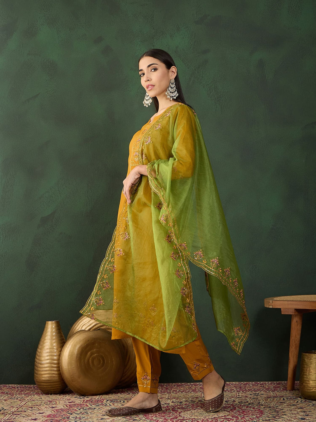 Yellow Color Festive Wear Kurta Set