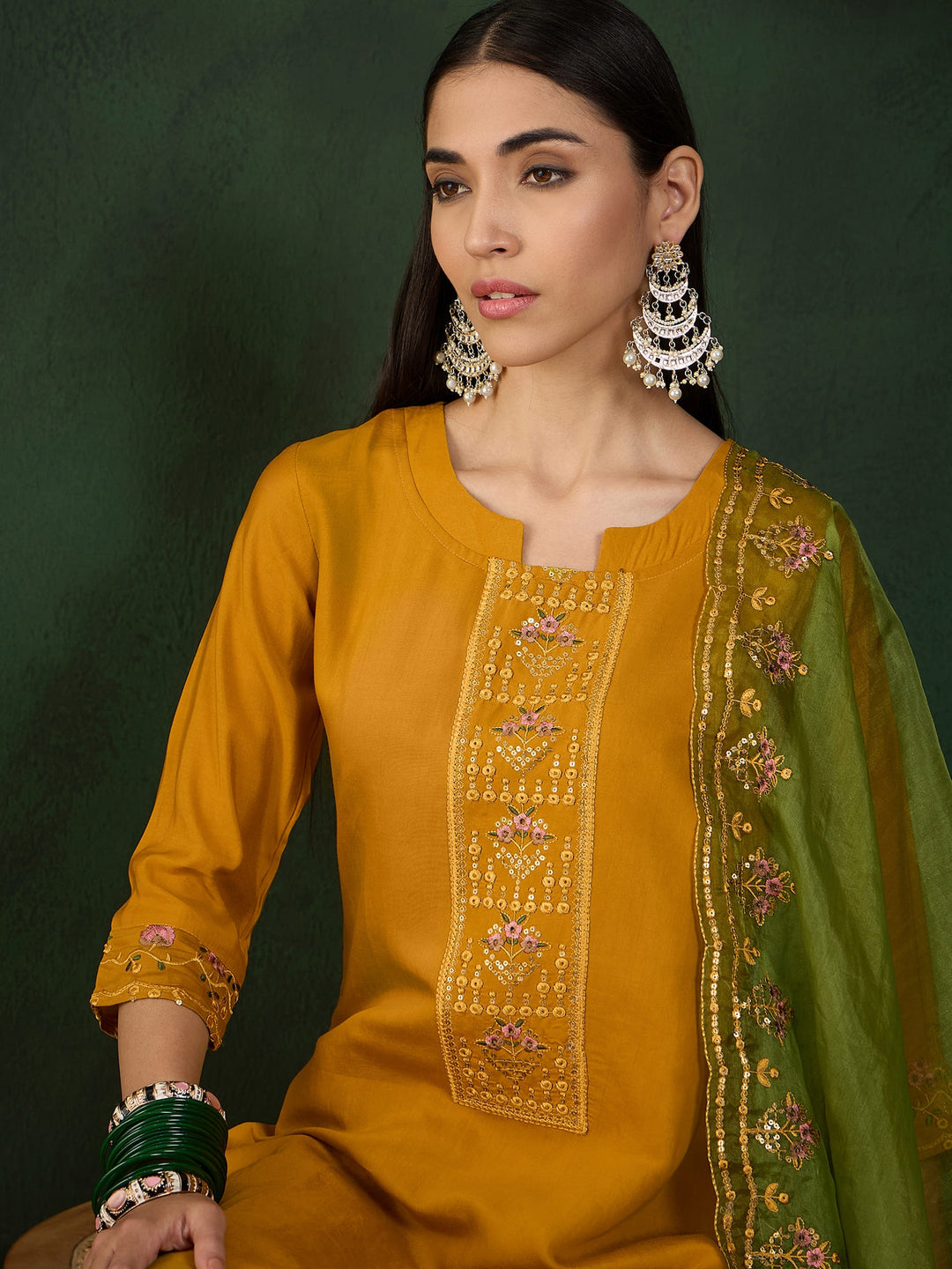 Yellow Color Festive Wear Kurta Set