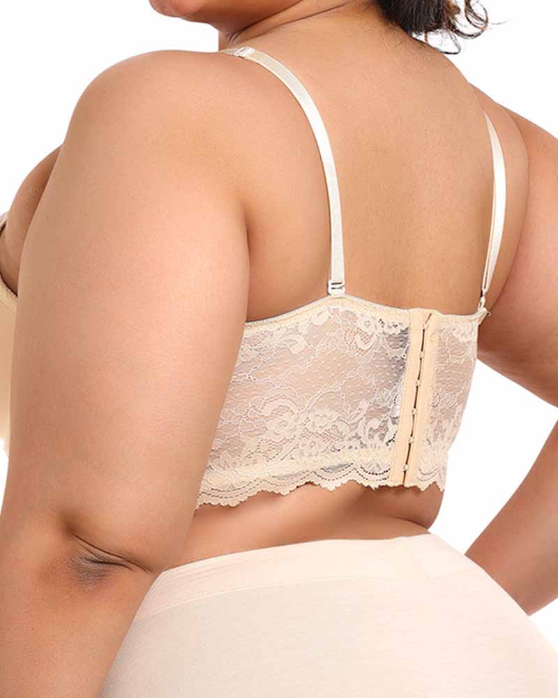 High Support Body Sculpting Lace Back Bra  - By Qivii