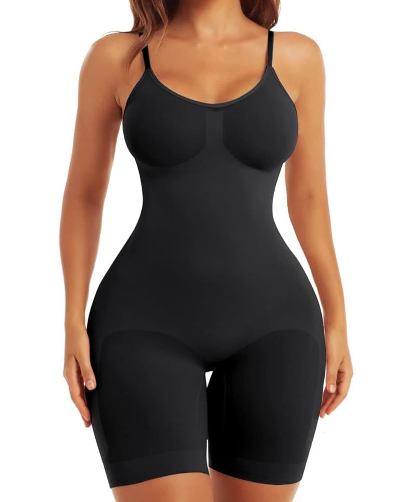 Seamless Light Support Tummy Control Thigh Slimmer Bodysuit Shapewear  - By Qivii