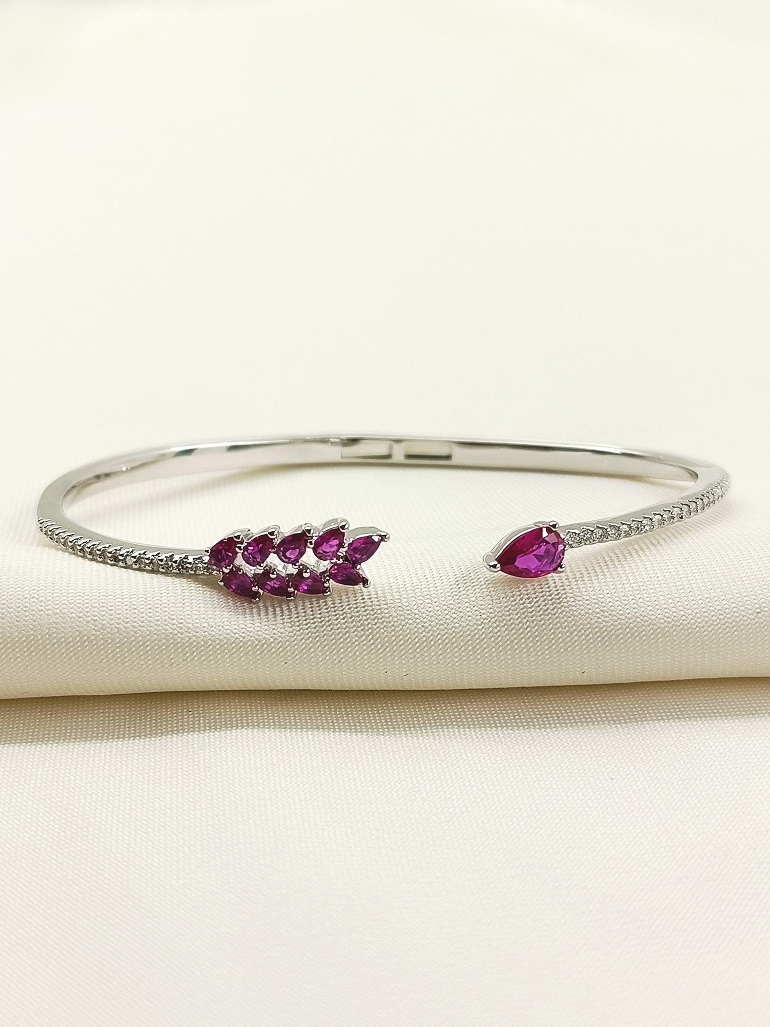 Pranjali Ruby American Diamond Bracelet