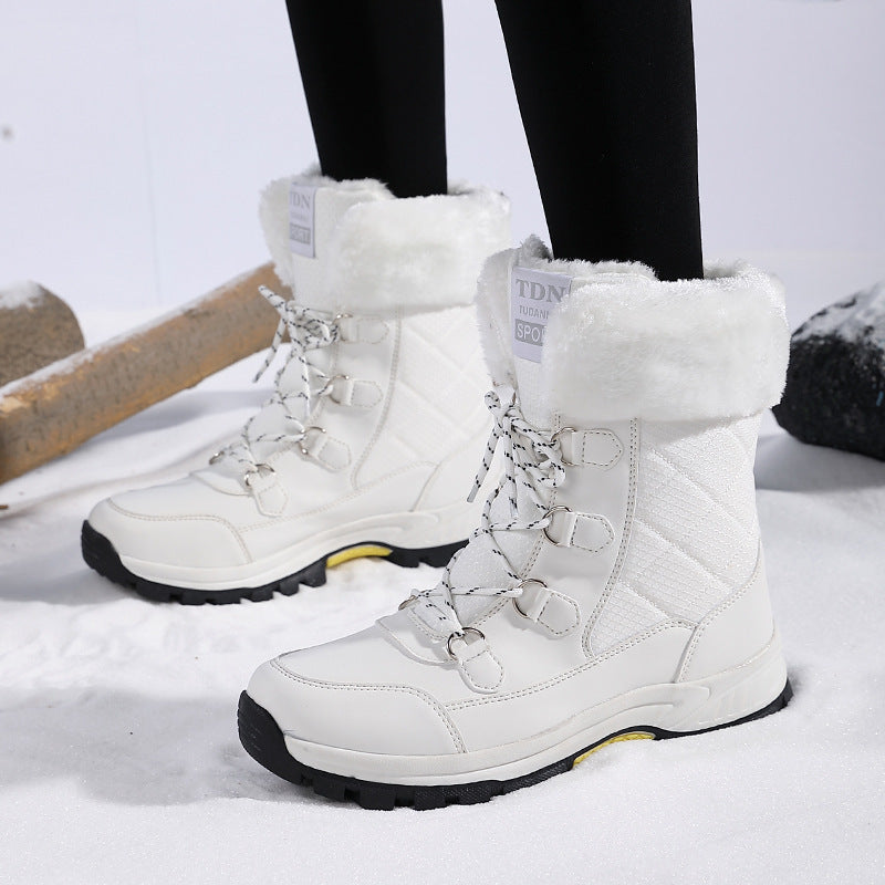 Women's Glacier Insulated Winter Boots - Thick Cotton-Lined High-Top Snow Boots with Non-Slip Lug Sole (US 5-11)