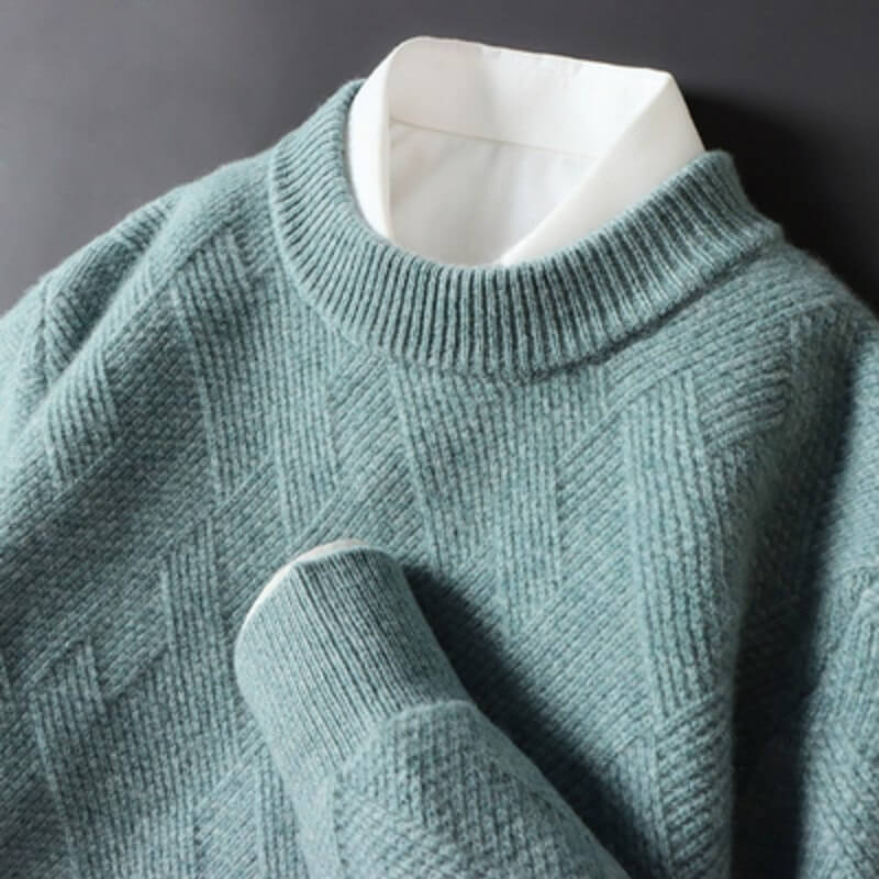 Giovanni Jacquard Cashmere Sweater  - By Qivii