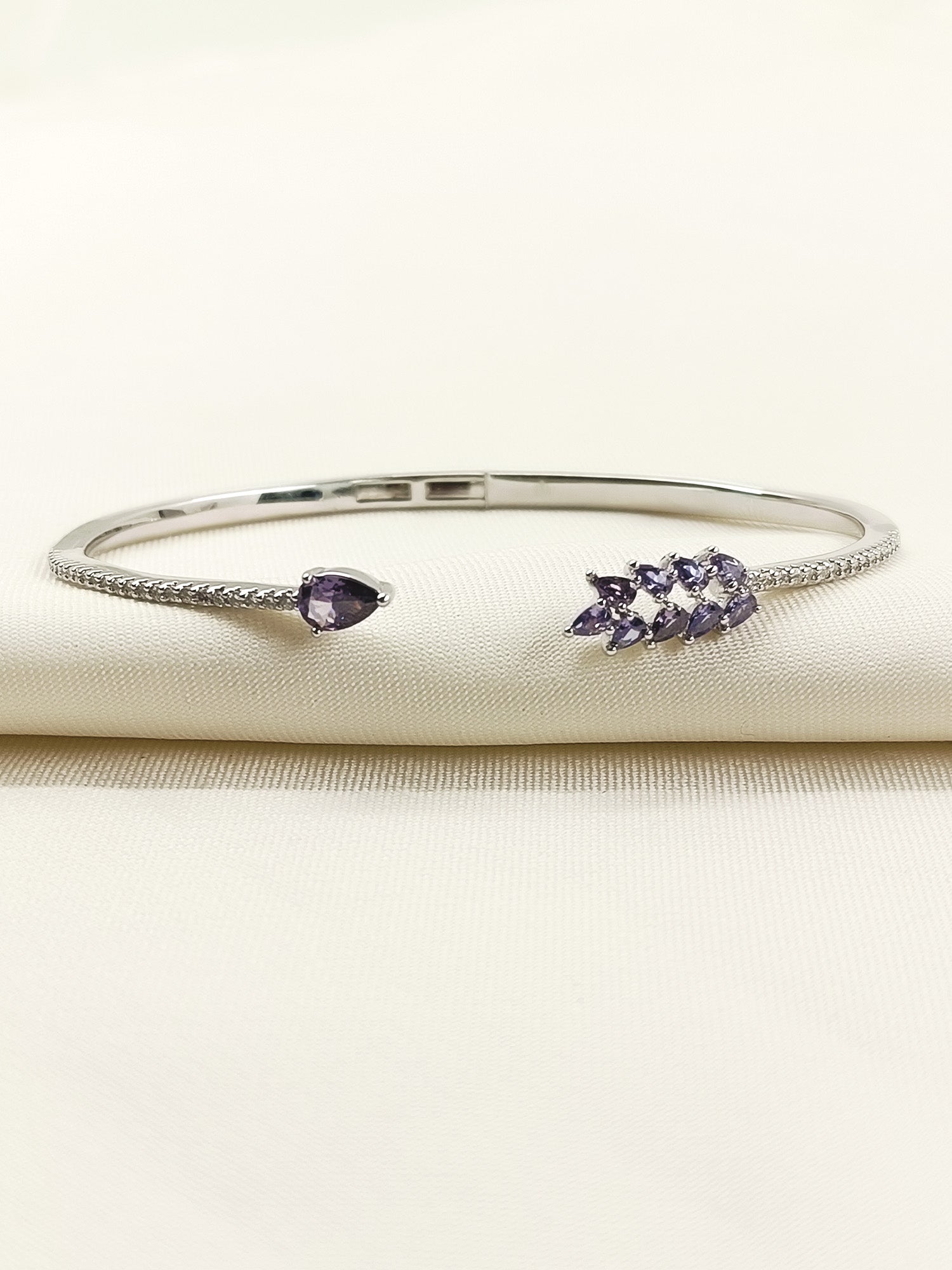 Narayani Purple American Diamond Bracelet