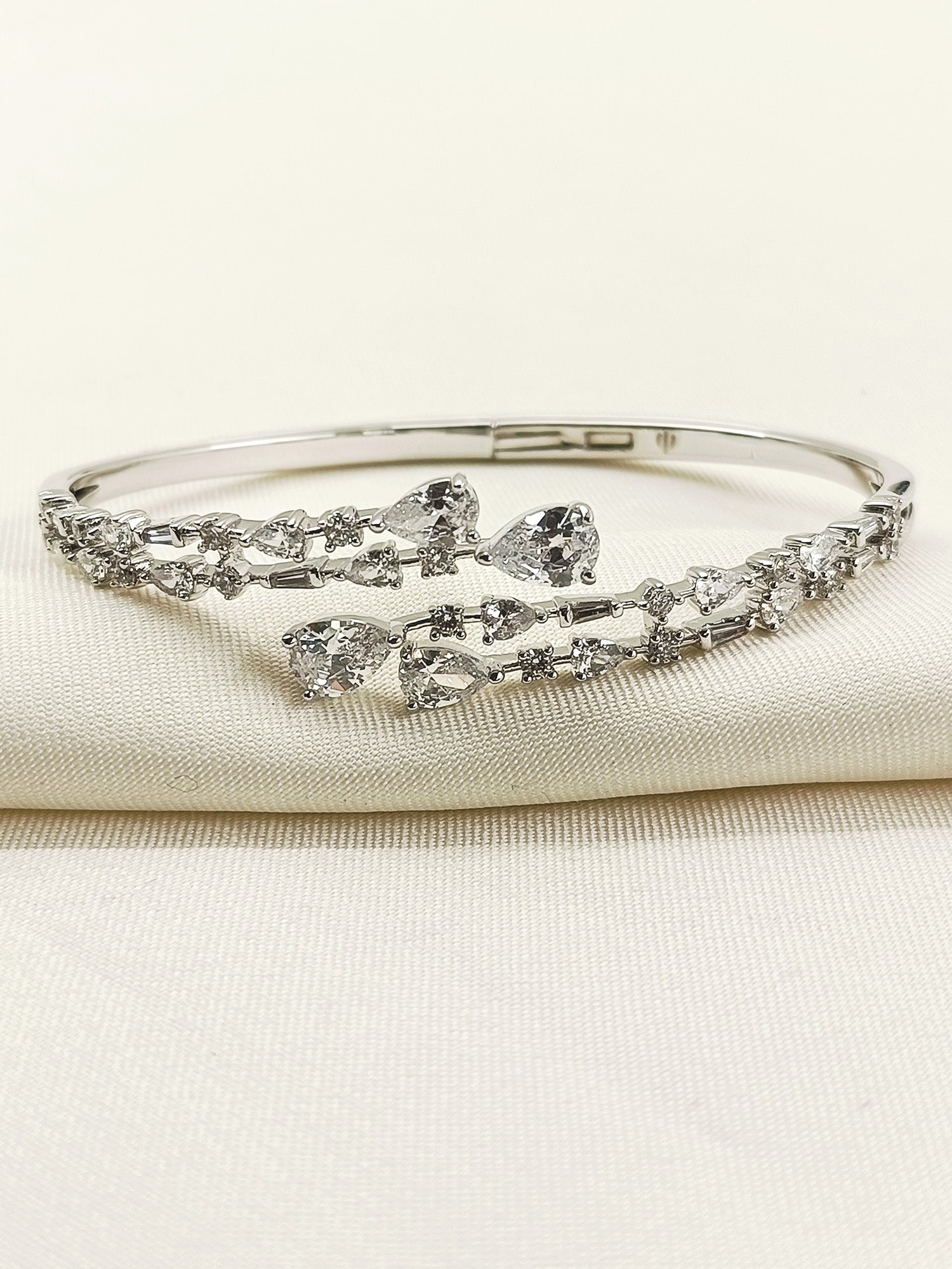 Nainsi White American Diamond Bracelet