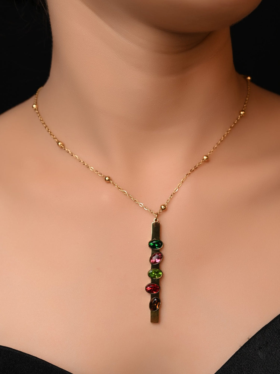 Manvita Western Multi Coloured Necklace