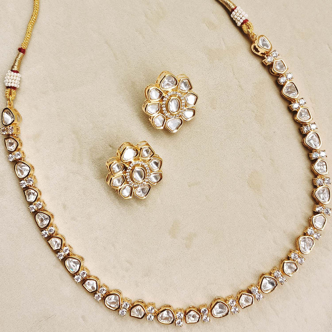 Nargis Diamond Gold Plated Kundan Set