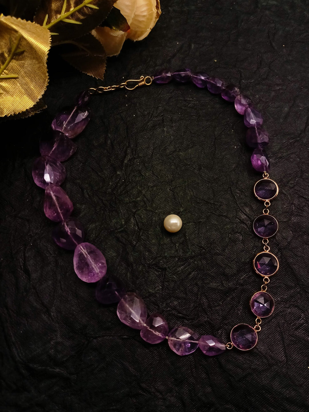 Gaurika Amethyst Natural Stone Necklace