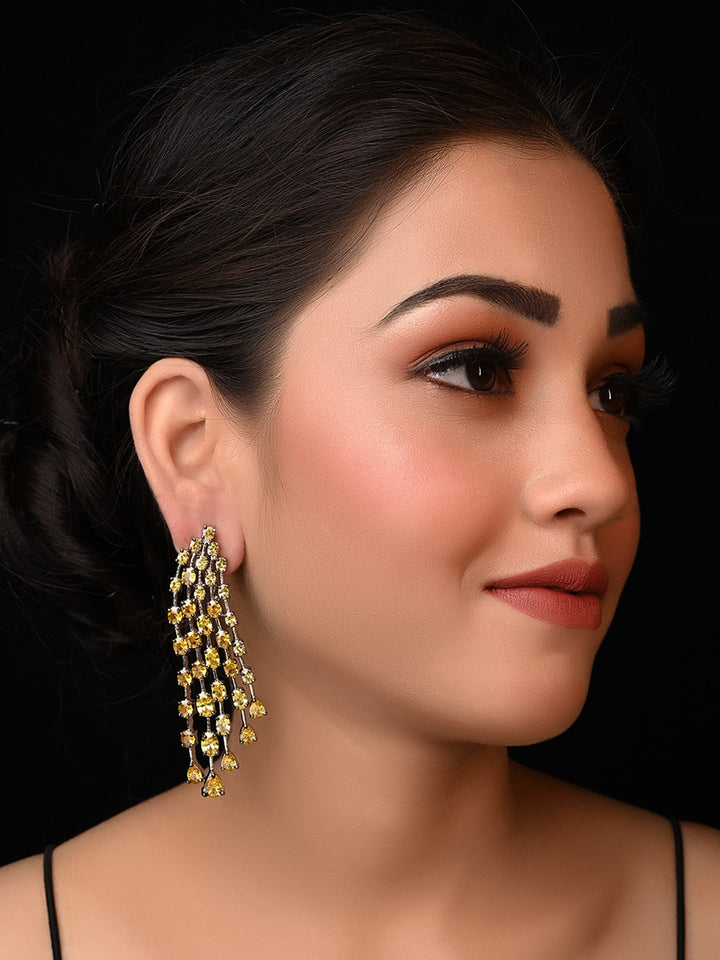 Pranjal Yellow Diamond Earrings