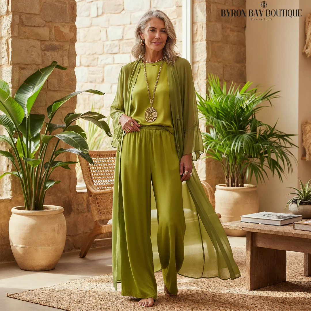 Margaret | Elegant Wide Leg Three Piece Summer Set by Qivii
