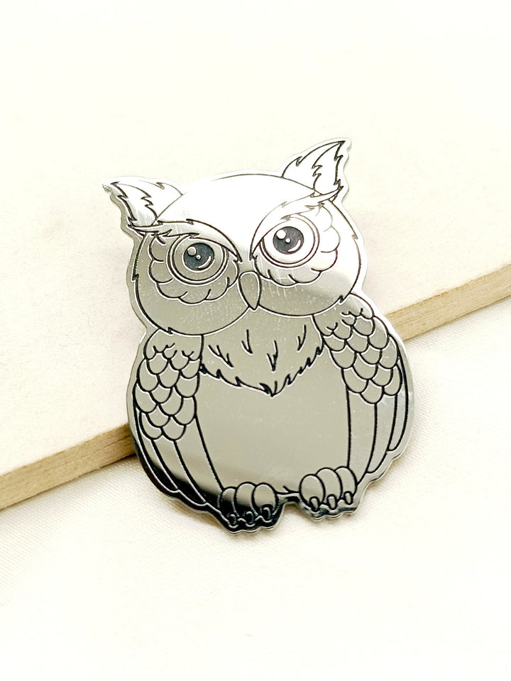 Nyra Owl Silver Men's Brooche