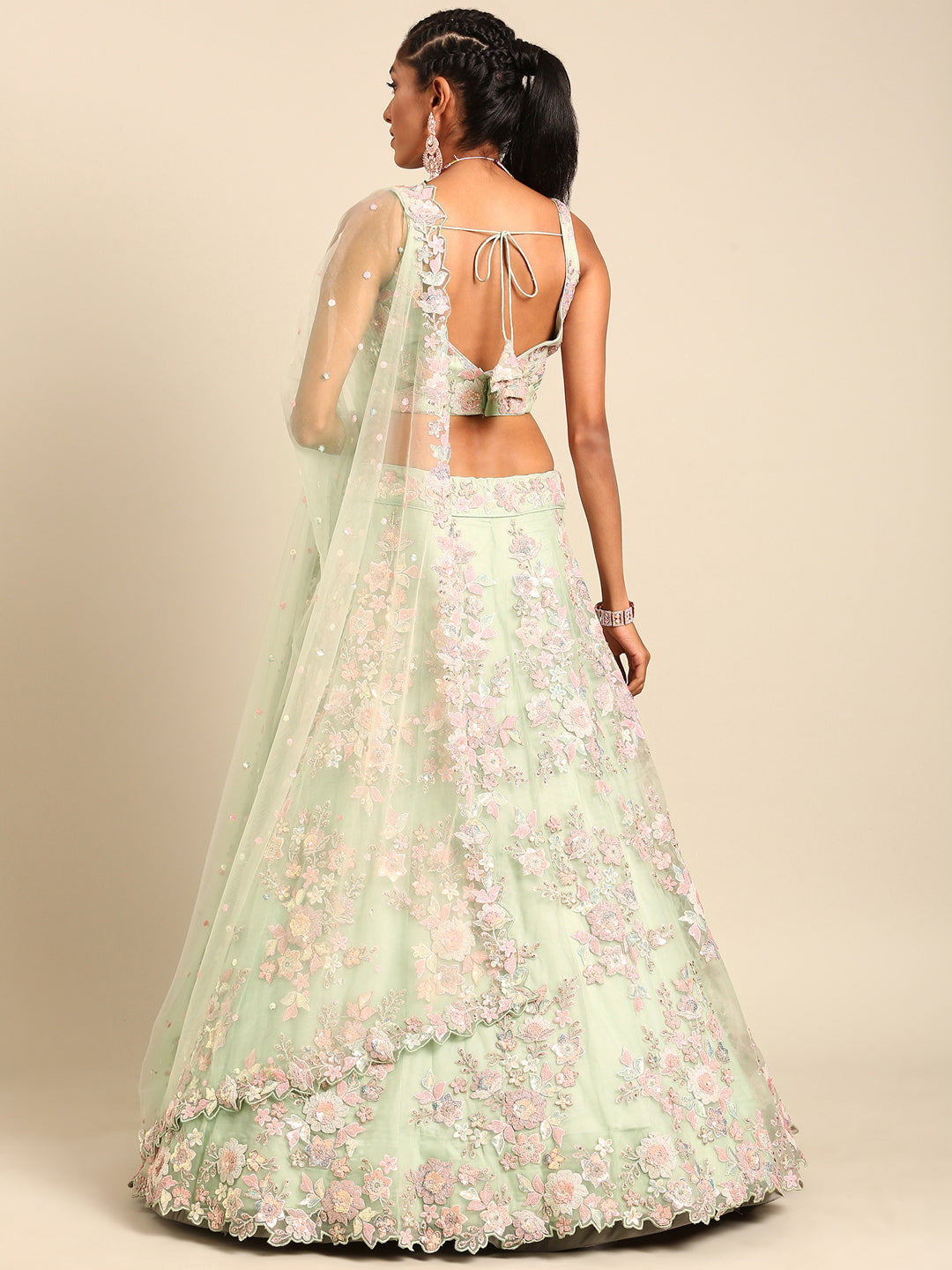 Heavy Zarkans Embroidered Net Stitched Bridal Lehenga choli