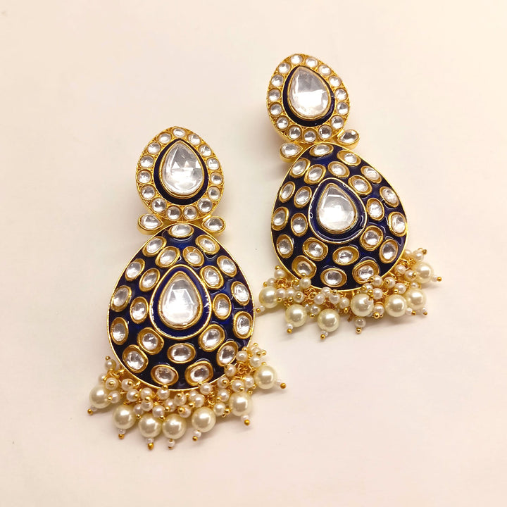 Zubaida Long Meenakari Blue Set