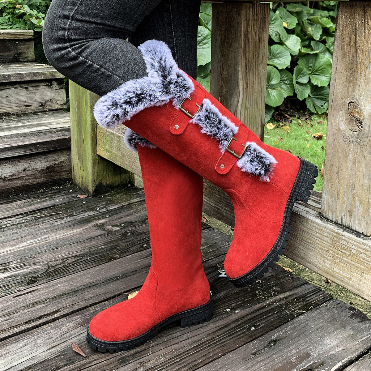 Women's WinterHug Mid-Boots - Plush Lined Suede Snow Boots (US 5-10.5)