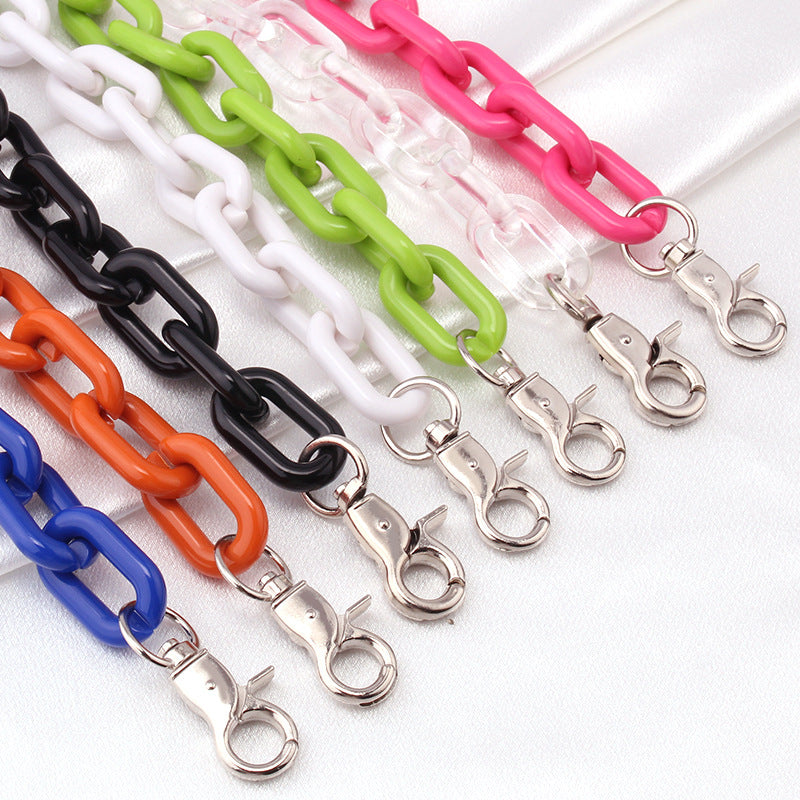 Ounamei Acrylic Chunky Bag Chain Strap – 50cm Lightweight Statement Purse Charm