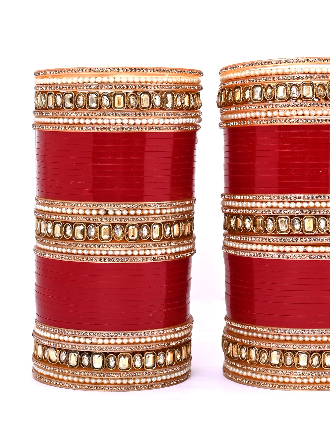 Gatha Copper Stone Polki Bangles Chura