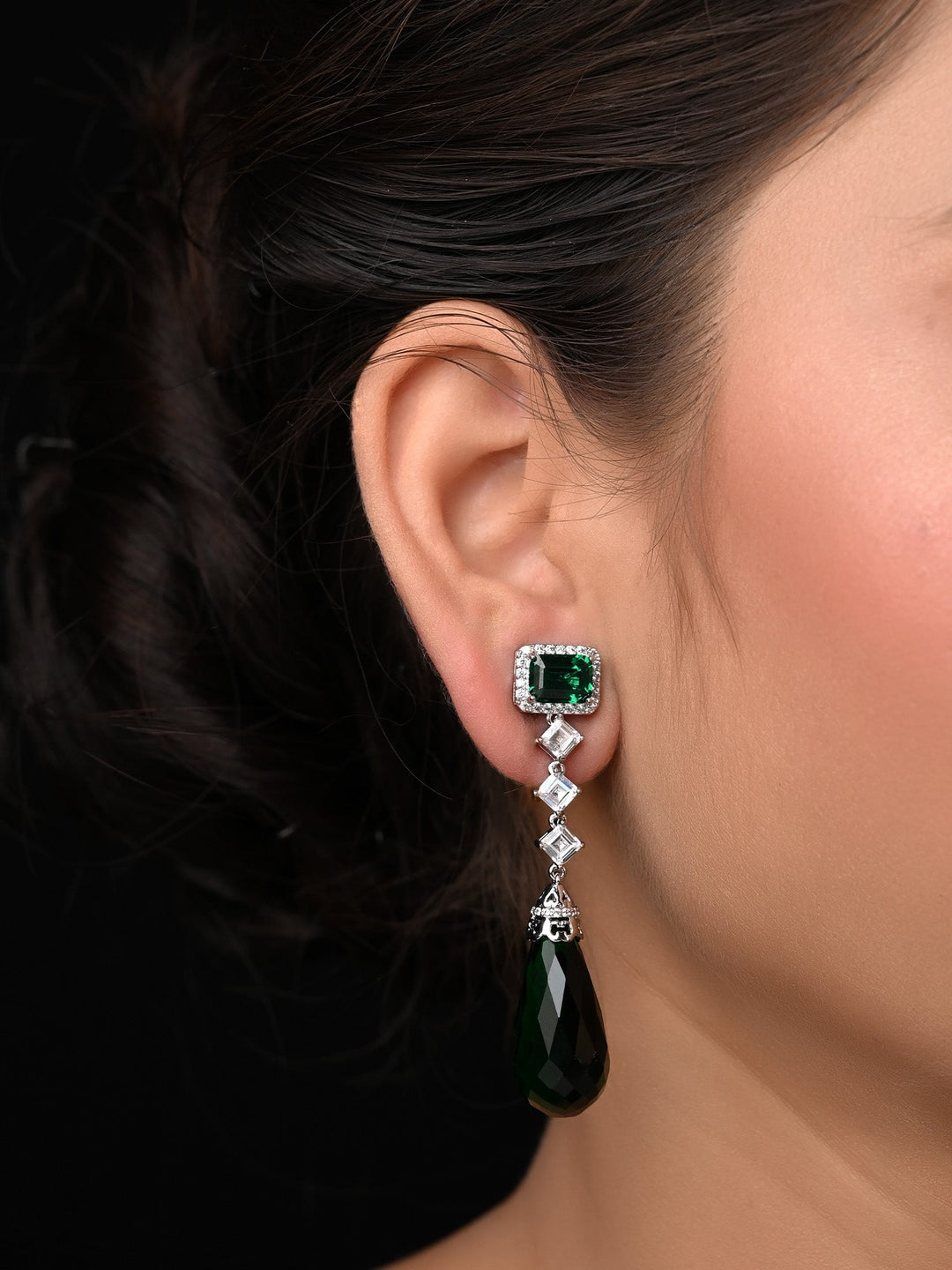 Scarlett Emerald Drop Earrings