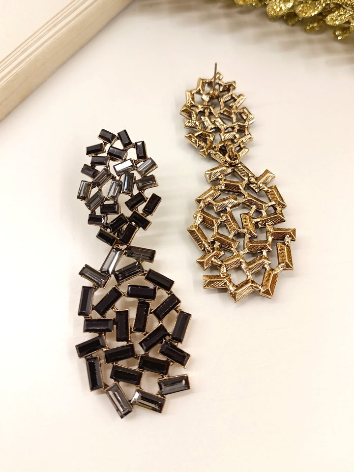 Krishti Black Western Earrings