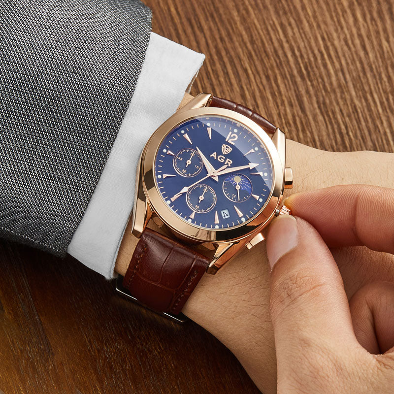 Klassieke Elegant Horloge  - By Qivii