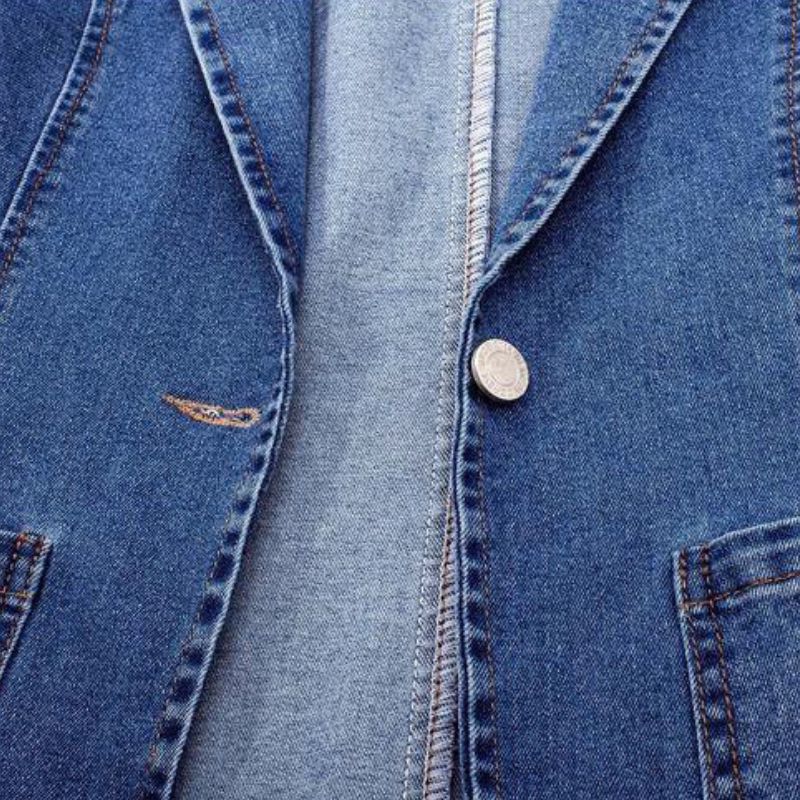 Theodora Organic Denim Blazer  - By Qivii