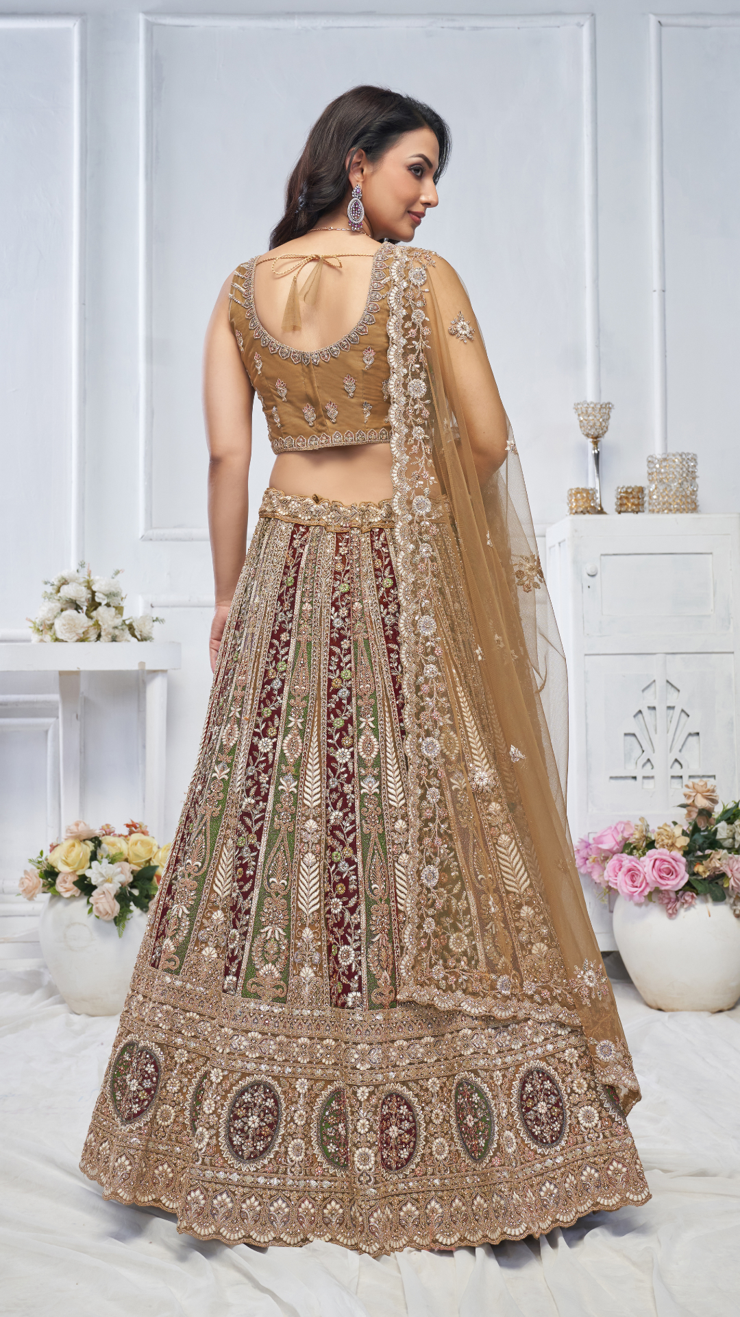 The Majestic Mustard bridal lehenga