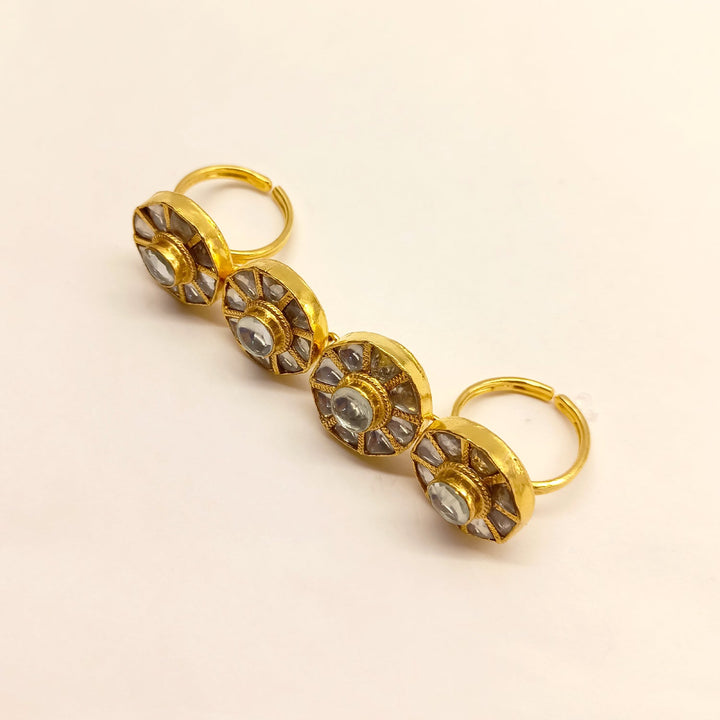  Stunning Namrata Kundan ring with luxurious gold and gemstone details