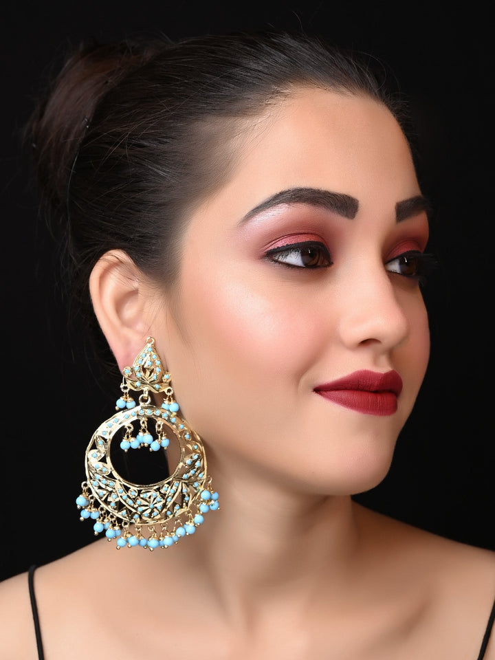 Nabeeha Firozi Jadau Earrings