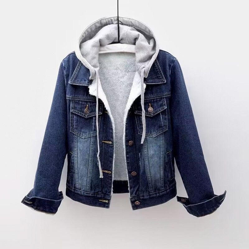 Aria Denim Hooded Jacket  - By Qivii