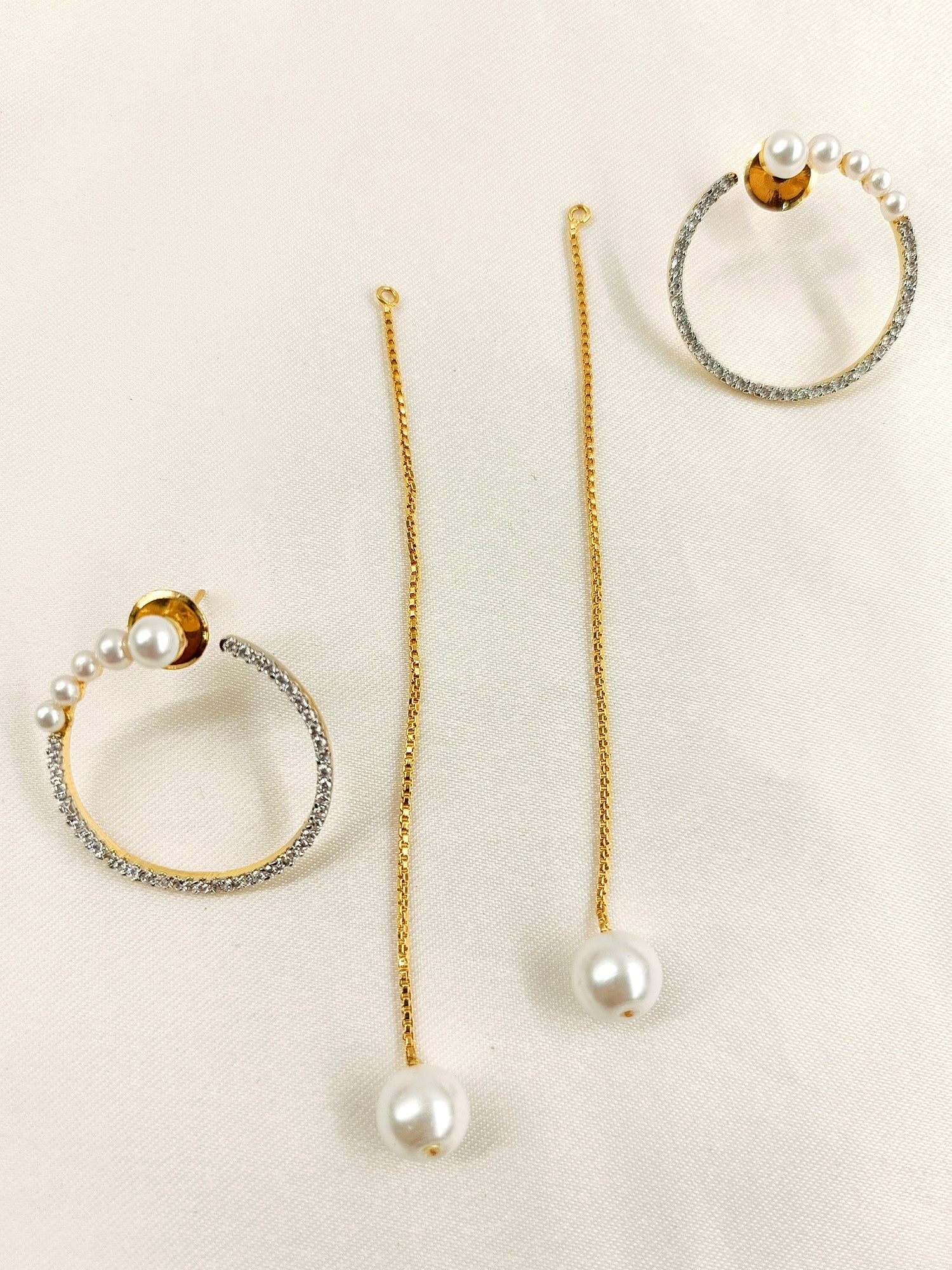 Noemie White American Diamond Earrings