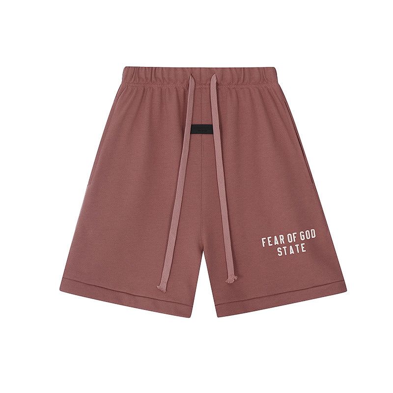 FW24 STATE T-Shirt / Shorts / Set - Wine Red  - By Qivii