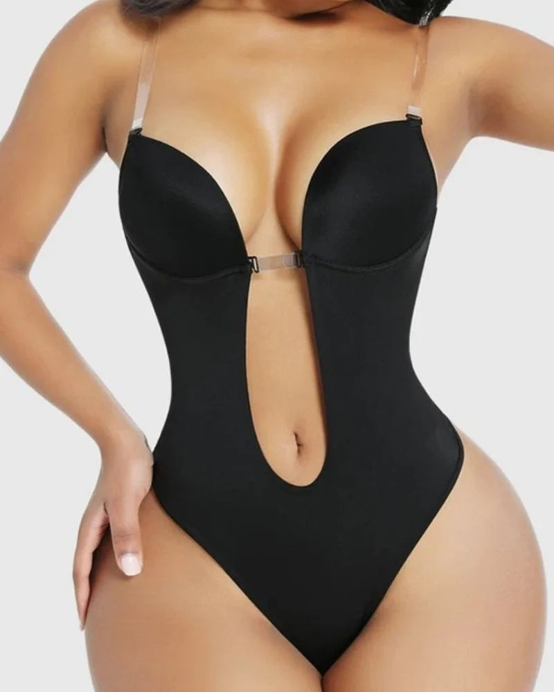 Shapewear Women Plus Size Backless Shapewear Integrated Bra Body Shaper Seamless Open Crotch Shapewear  - By Qivii