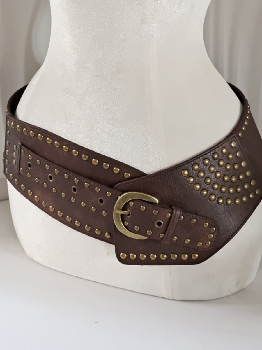 Vintage Western Rivet Waist Belt  - By Qivii