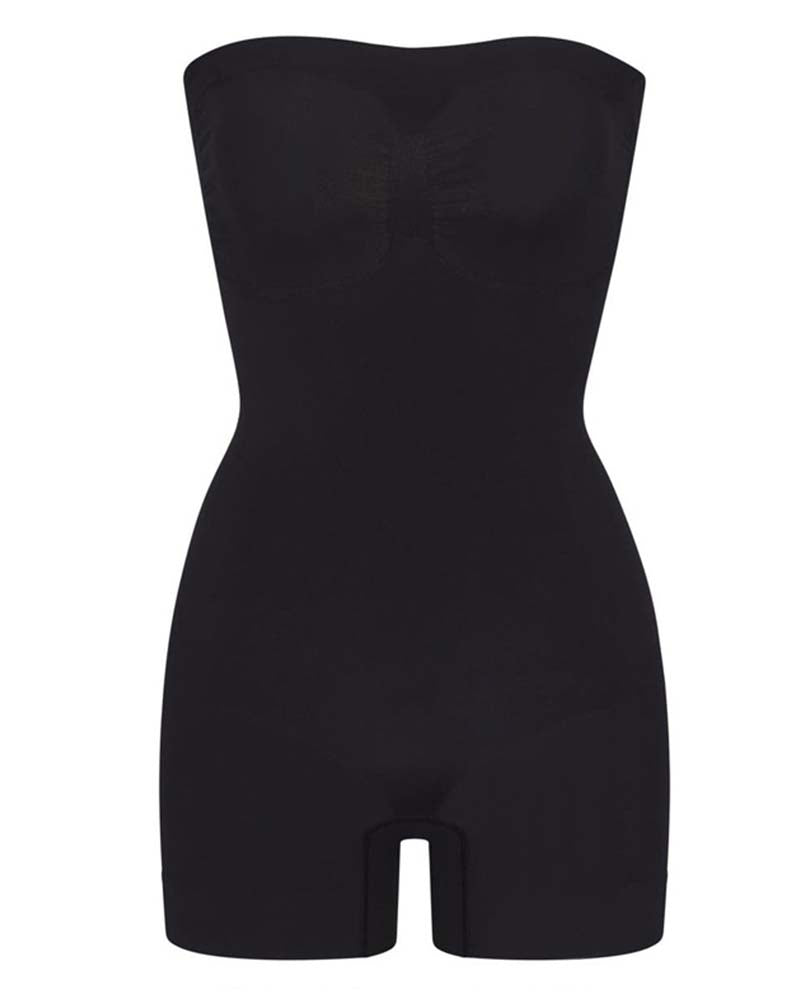 Slimming Sleeveless Bodysuit With Removable Shoulder Strap  - By Qivii