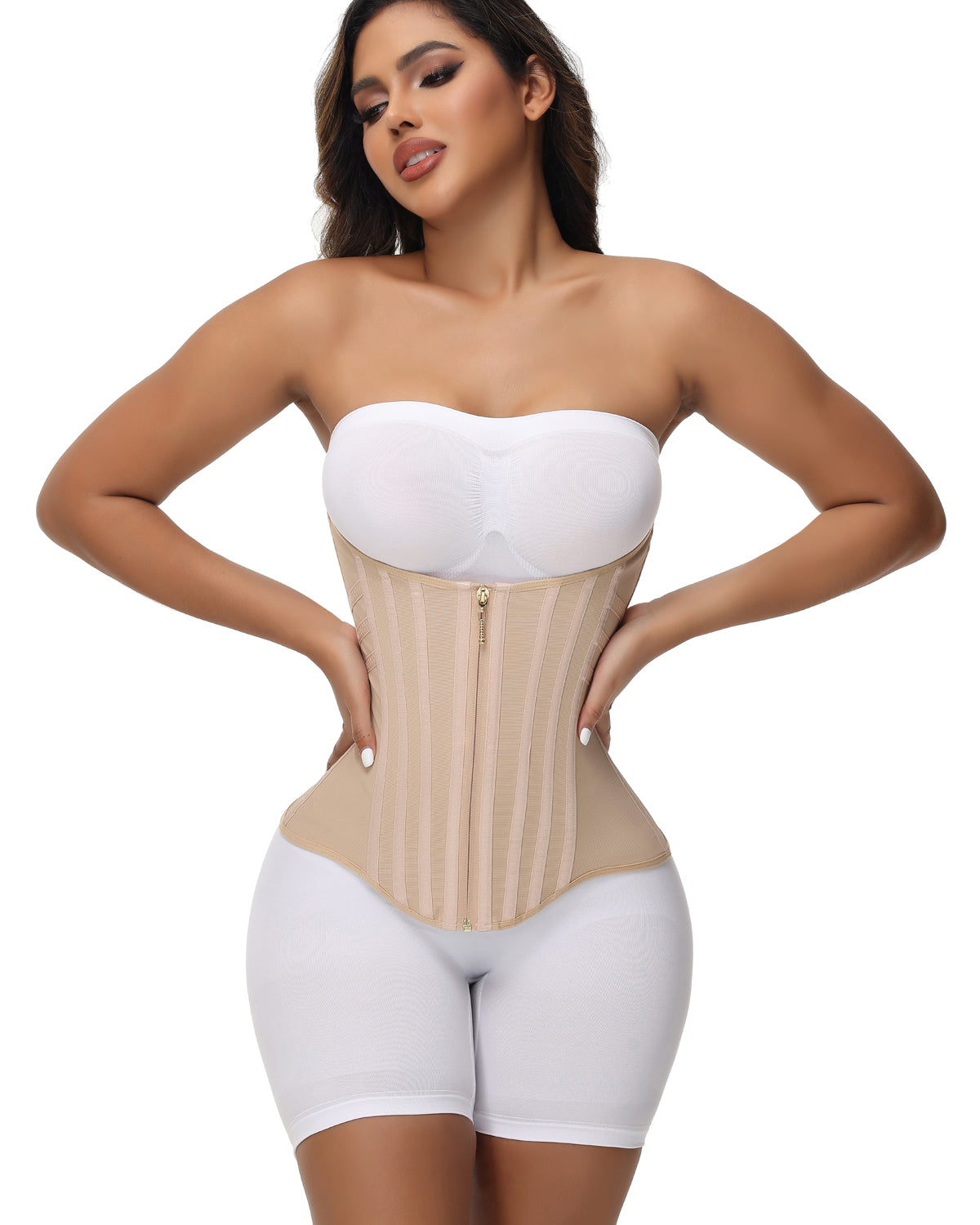 Shapshe® Curved Boned Waist Trainer High Compression Tiny Waist Corset  - By Qivii